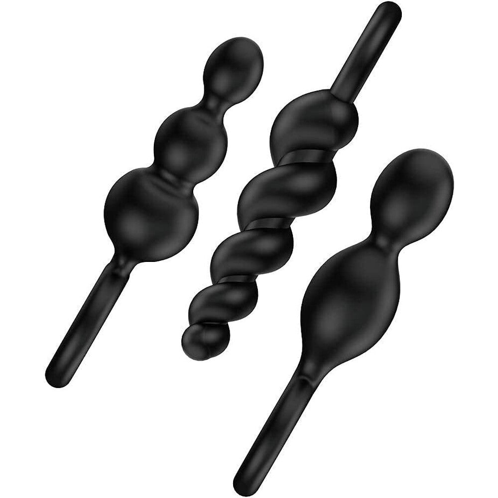 Satisfyer Booty Call Set Of 3 Black Anal Plugs - Eroticon Ltd