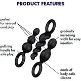 Satisfyer Booty Call Set Of 3 Black Anal Plugs - Eroticon Ltd