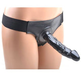 Black Hollow Strap On With Harness - Eroticon Ltd