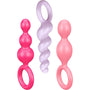 Satisfyer Booty Call Set Of 3 Multicolour Anal Plugs - Eroticon Ltd