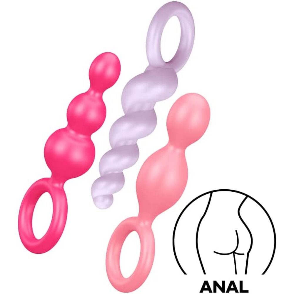 Satisfyer Booty Call Set Of 3 Multicolour Anal Plugs - Eroticon Ltd