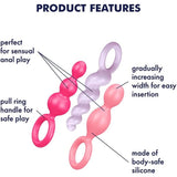 Satisfyer Booty Call Set Of 3 Multicolour Anal Plugs - Eroticon Ltd