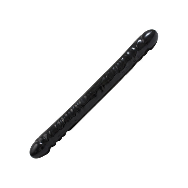 Double Header 18 Inch Veined Dong Black - Eroticon Ltd