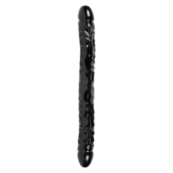 Jr Veined Double Header 12 Inch Bender Dong Black - Eroticon Ltd