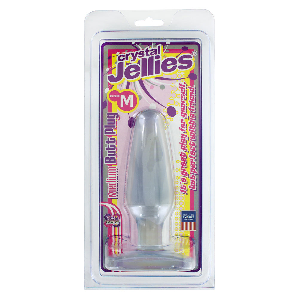 Crystal Jellies Medium Butt Plug Clear - Eroticon Ltd