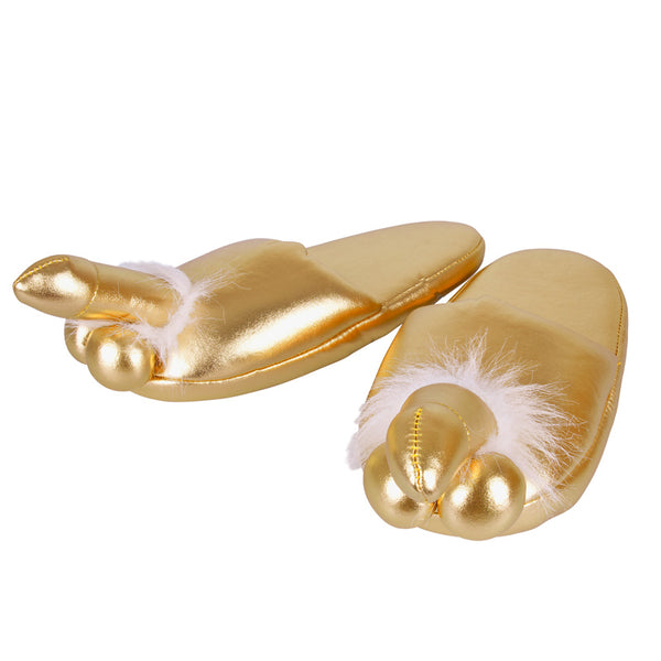 Golden Penis Slippers - Eroticon Ltd