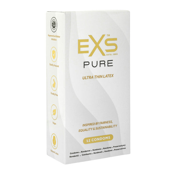 EXS Pur Ultra Thin Latex Condoms 12 Pack - Eroticon Ltd