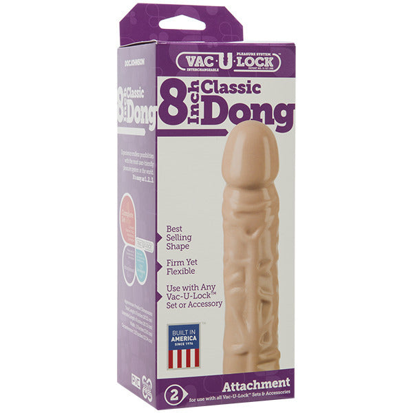 VacULock Classic 8 Inch Dong Attachment - Eroticon Ltd