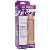 VacULock Thin 7 Inch Natural Dong Attachment - Eroticon Ltd