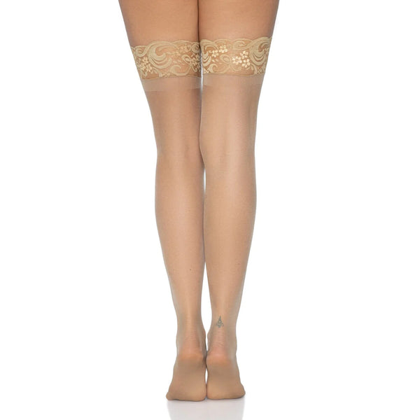 Leg Avenue Stay Up Sheer Thigh Hold Ups Nude UK 8 to 14 - Eroticon Ltd
