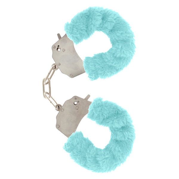 ToyJoy Furry Fun Wrist Cuffs Aqua - Eroticon Ltd