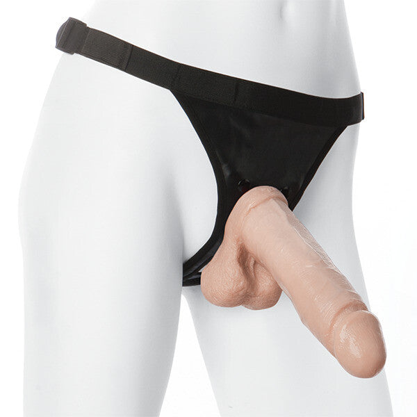 VacULock 8 Inch Realistic Cock With Ultra Harness - Eroticon Ltd