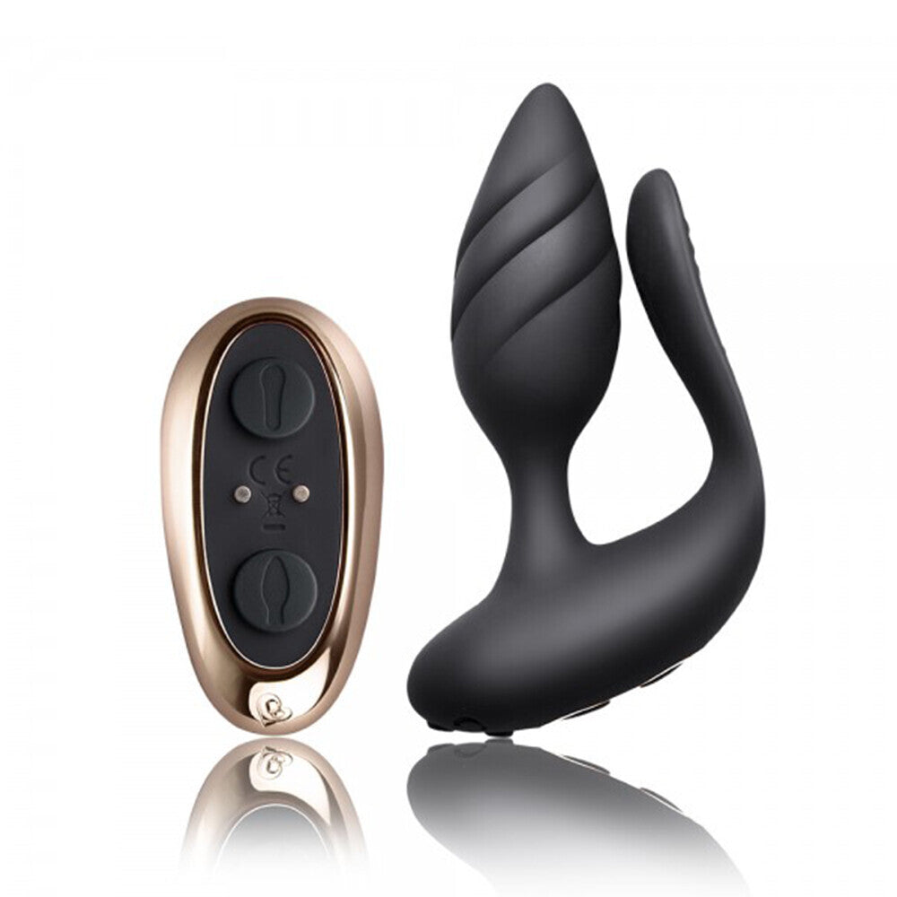 Rocks Off Cocktail Remote Control Couples Vibe Black - Eroticon Ltd