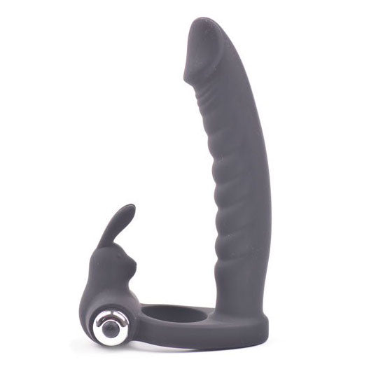 Fun Bunny Teaser Vibrating Rabbit Cock Ring Black - Eroticon Ltd