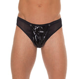 Mens Black GString With PVC Pouch - Eroticon Ltd
