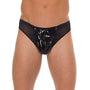Mens Black GString With PVC Pouch - Eroticon Ltd