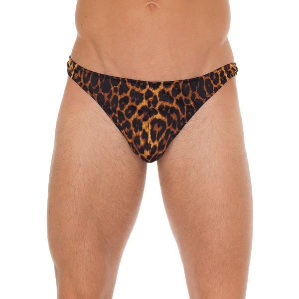 Mens Leopard Print GString - Eroticon Ltd