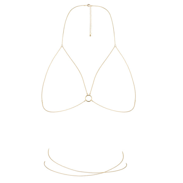 Bijoux Indiscrets Magnifique Bra Chain Gold - Eroticon Ltd