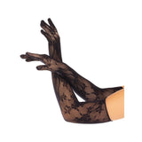 Leg Avenue Opera Floral Gloves Black - Eroticon Ltd