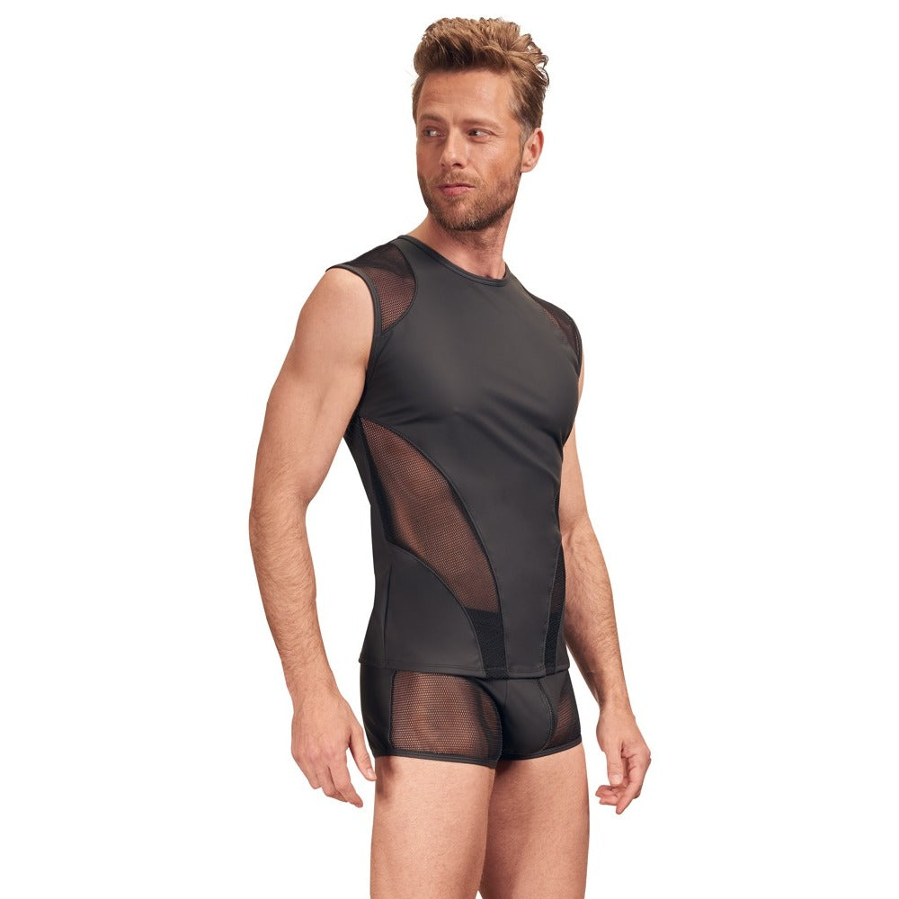 NEK Matte Look Sleeveless Shirt Black - Eroticon Ltd