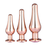 Gleaming Butt Plug Set Rose Gold - Eroticon Ltd