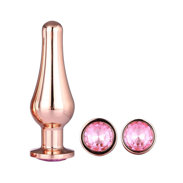 Gleaming Butt Plug Set Rose Gold - Eroticon Ltd