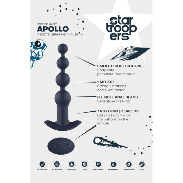 Startroopers Apollo Remote Vibrating Anal Beads - Eroticon Ltd