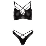 Cottelli Matte Black Bra Set - Eroticon Ltd