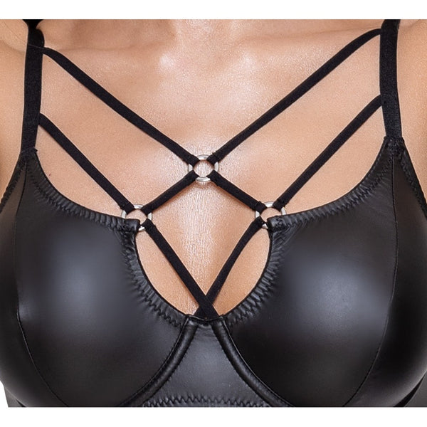 Cottelli Matte Black Bra Set - Eroticon Ltd