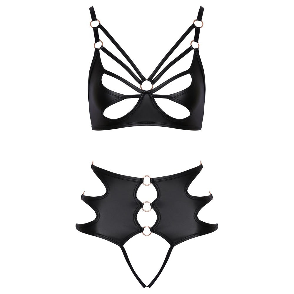 Crotchless Bondage Bra Set - Eroticon Ltd