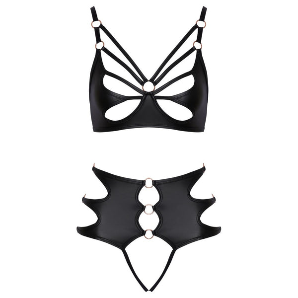 Crotchless Bondage Bra Set - Eroticon Ltd