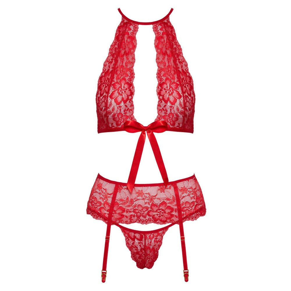 Kissable Halterneck Set Red - Eroticon Ltd