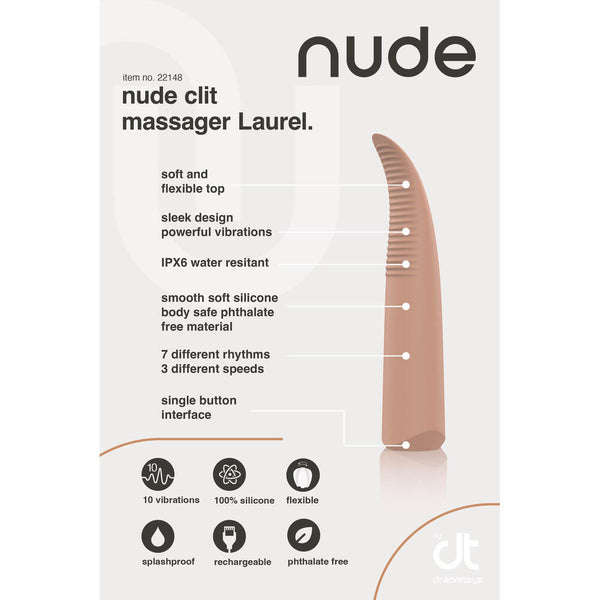 Nude Laurel Mini Travel Massager - Eroticon Ltd