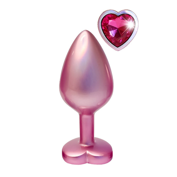 Gleaming Love Pearl Pink Butt Plug Medium - Eroticon Ltd