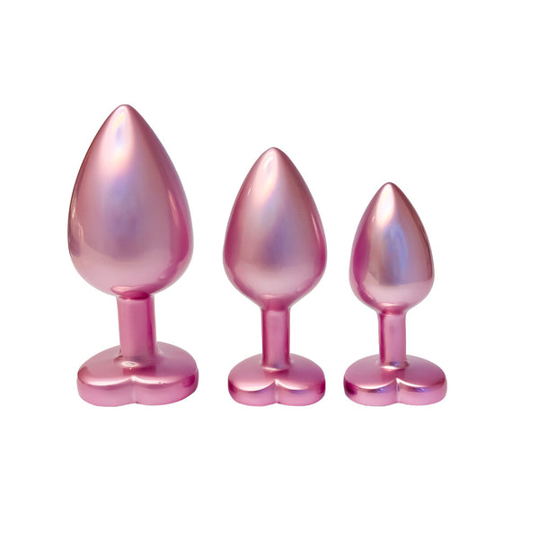 Gleaming Love Pearl Pink Butt Plug Set - Eroticon Ltd