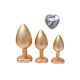 Gleaming Love Pearl Gold Butt Plug Set - Eroticon Ltd
