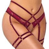 Abierta Fina Open Red Lace Set - Eroticon Ltd
