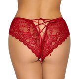 Cottelli Crotchless Panty Red - Eroticon Ltd