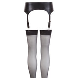NOXQSE Wet Look Suspender Belt And Stockings - Eroticon Ltd