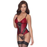 Cottelli Basque and Thong With Lace - Eroticon Ltd