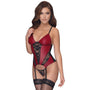 Cottelli Basque and Thong With Lace - Eroticon Ltd