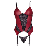 Cottelli Basque and Thong With Lace - Eroticon Ltd