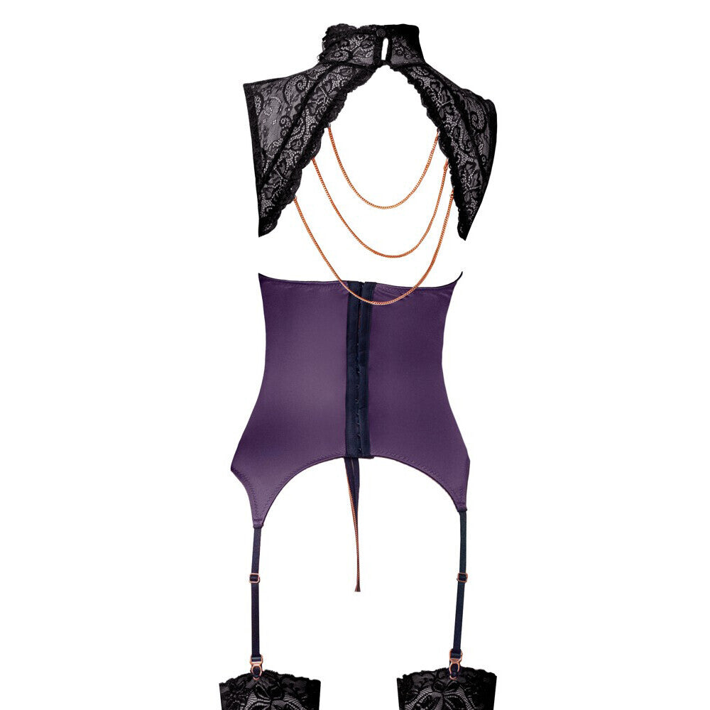 Abierta Fina Basque and Crotchless Set Chains - Eroticon Ltd