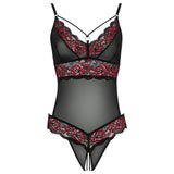 Cottelli Crotchless Body With Lace - Eroticon Ltd