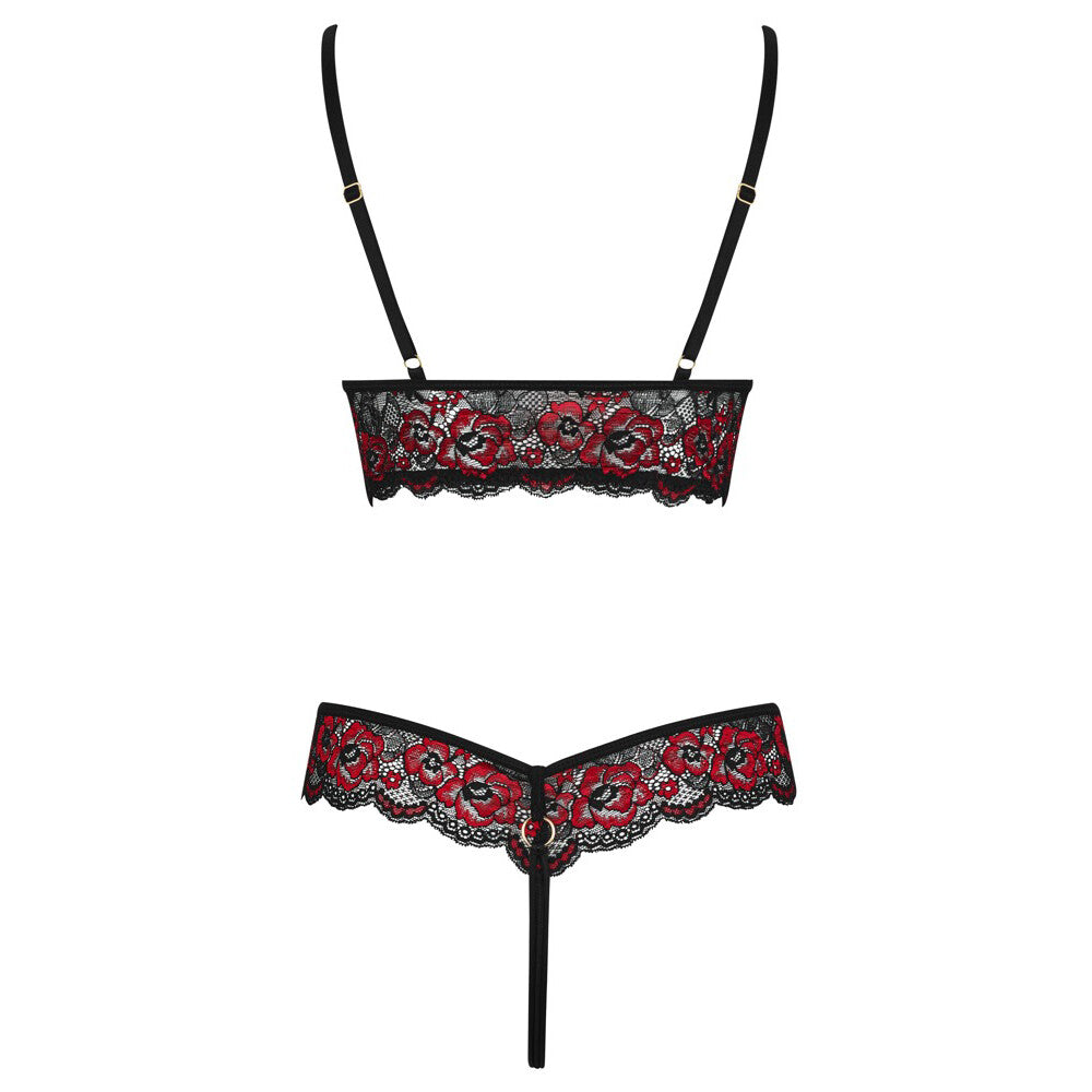 Cottelli Crotchless Body With Lace - Eroticon Ltd