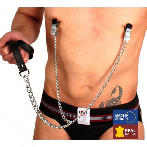 Nipple Clamps with Lead 40cm - Eroticon Ltd
