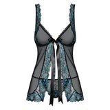 Obsessive Open Front Babydoll And String Black - Eroticon Ltd
