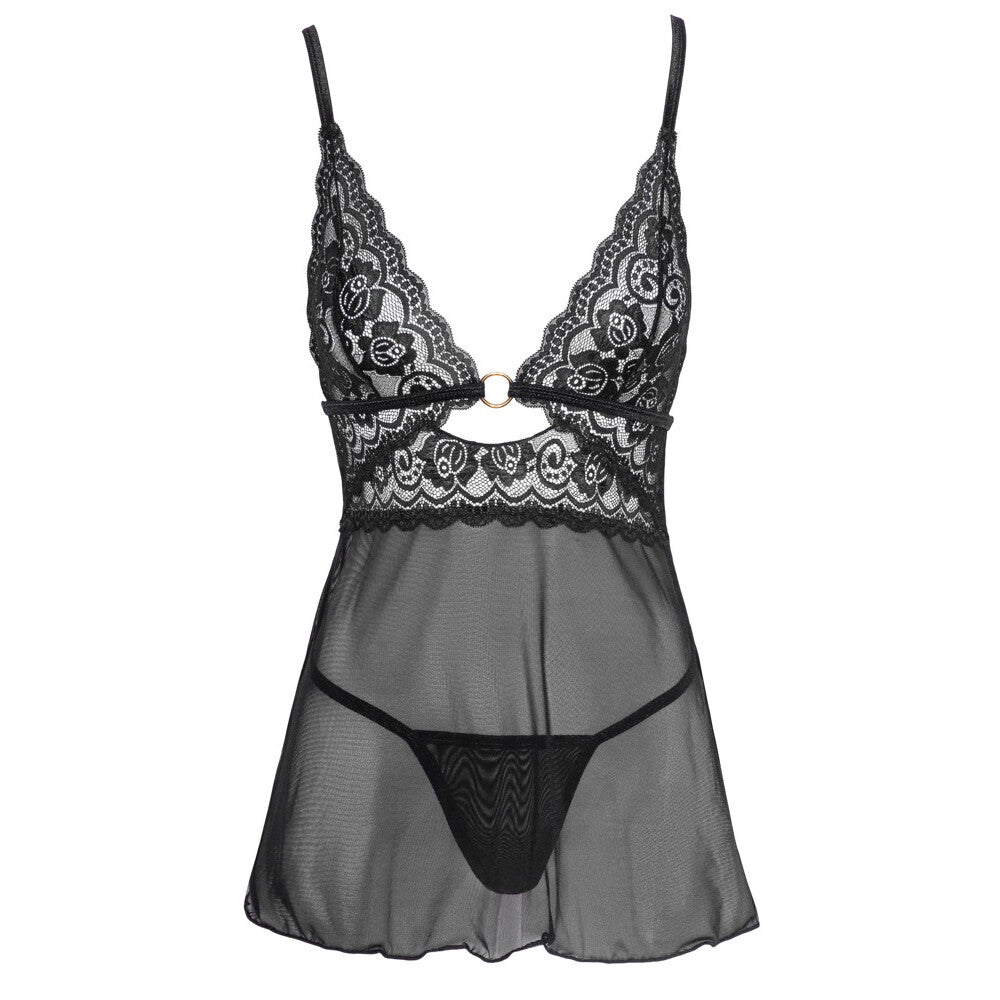 Cottelli Backless Babydoll With Thong - Eroticon Ltd