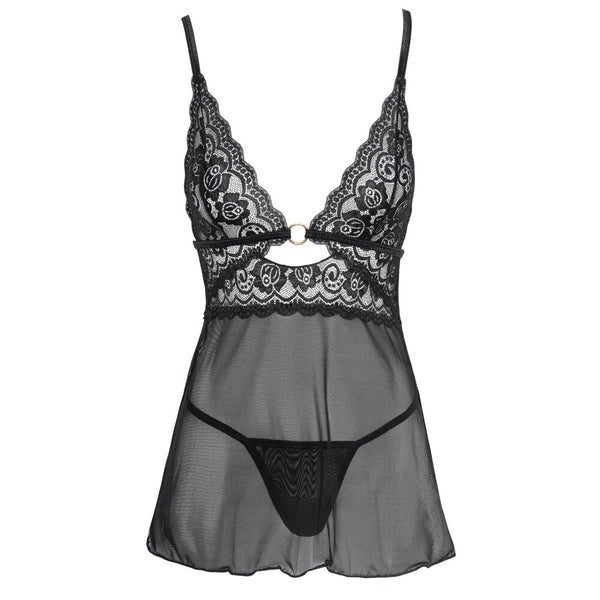 Cottelli Backless Babydoll With Thong - Eroticon Ltd