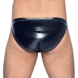 Black Level Vinyl Briefs With Zip Black - Eroticon Ltd